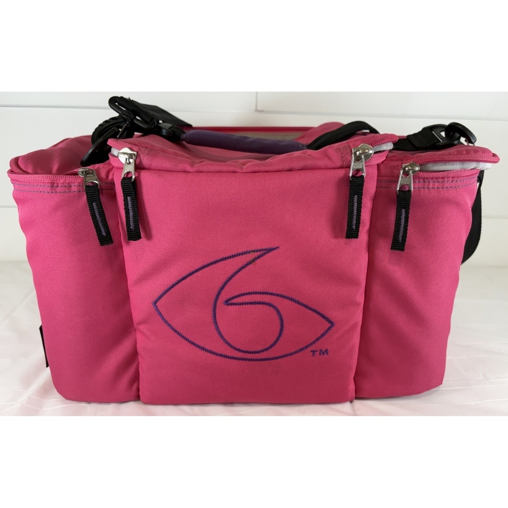 Pack Fitness Meal Prep Bag Cooler Lunch Box Gym Workout Bag With Containers Pink - Picture 3 of 14